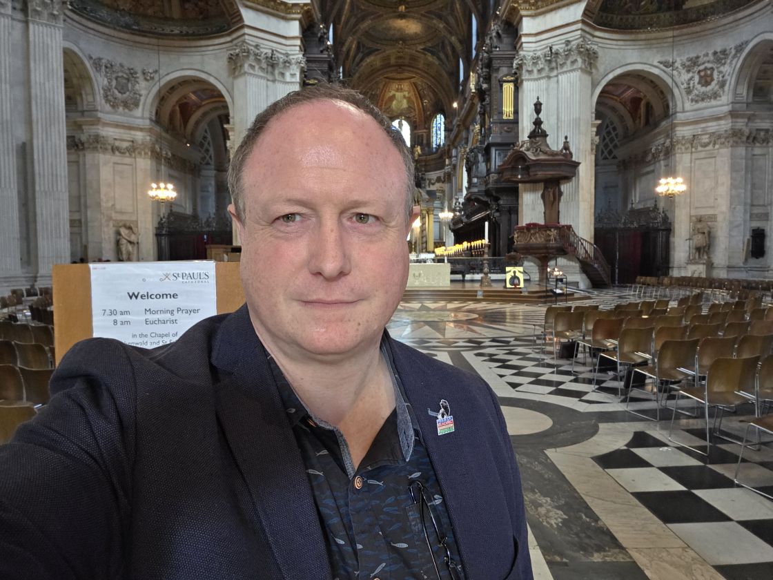 Phil Creighton at St Paul's Cathedral Picture: Phil Creighton