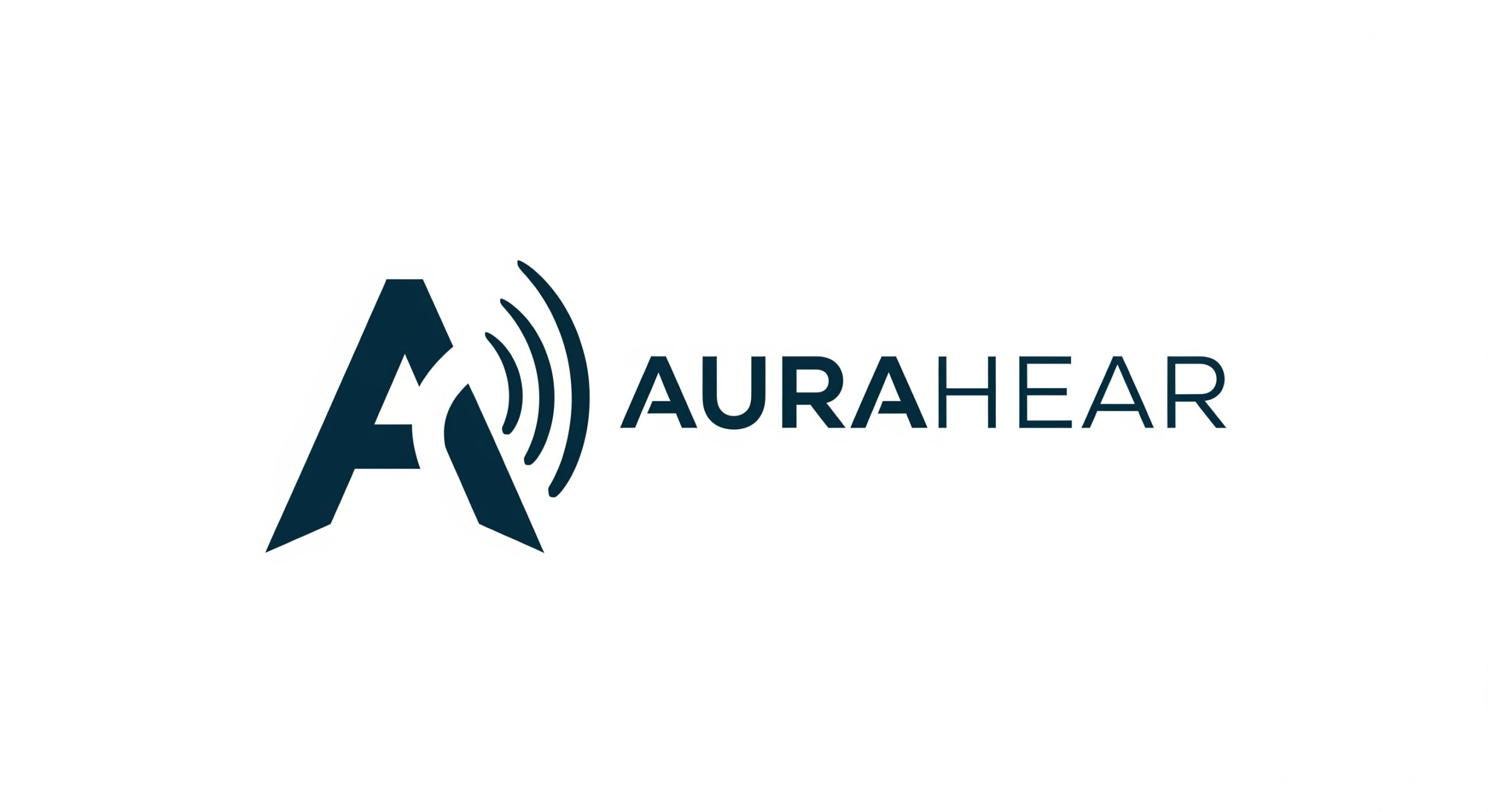 Aurahear logo - a stylised A with radiowaves coming out of it