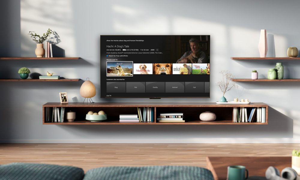 An Amazon television in a living room