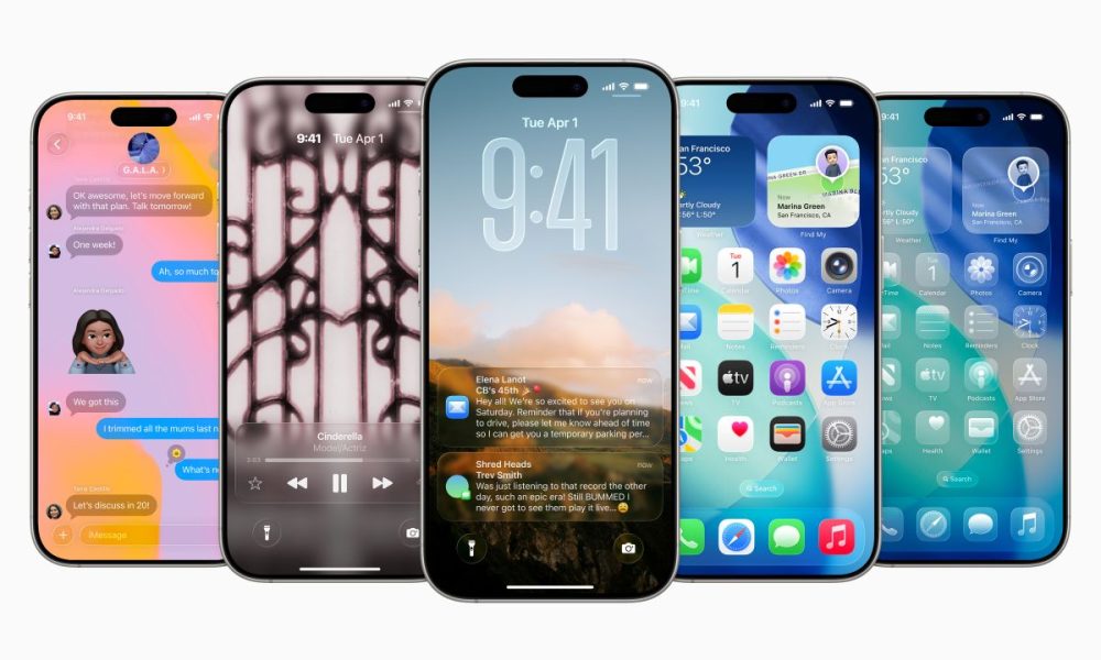 iOS 26 on a range of Iphones
