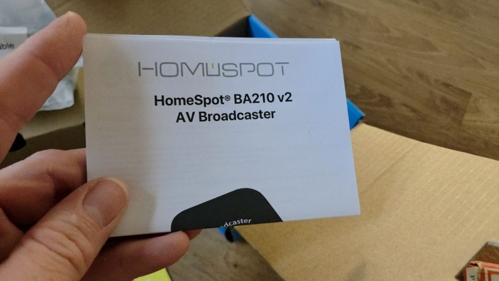 The instruction manual for the HomeSpot BA210