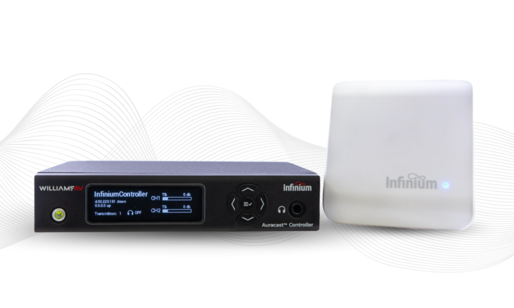 The Williams AV Infinium Auracaster – the controller and transmitter elements