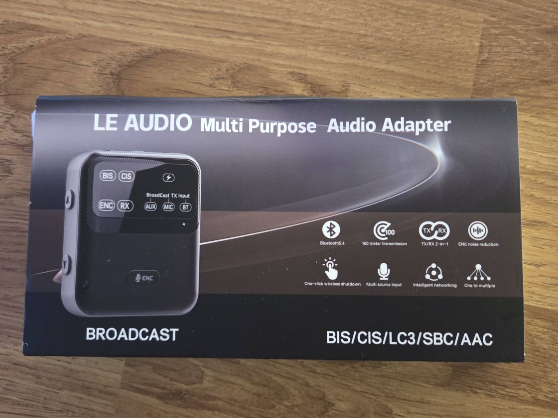 The LE Audio Bluetooth transmitter ordered from AliExpress