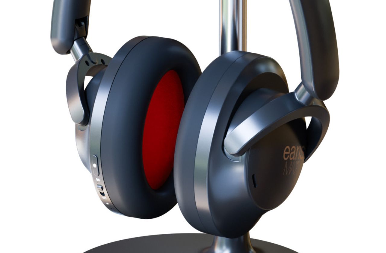 A close-up of the earisMAX Bluetooth 5.3 headphones