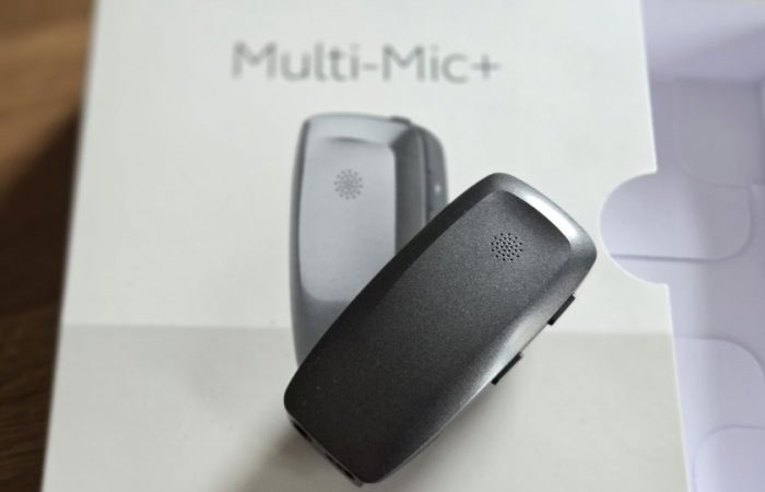 The ReSound Multi-Mic+ on its box