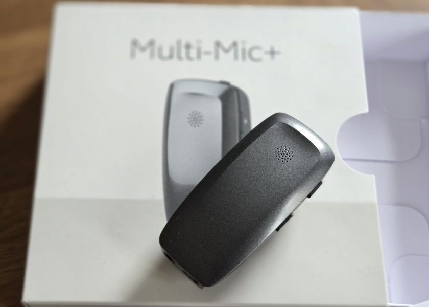 The ReSound Multi-Mic+ and Auracast – love at first listen for this wonder gadget The ReSound Multi-Mic+ on its box