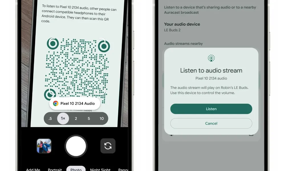 Auracast: As Android announces more Bluetooth LE Audio support, will Apple follow with the iPhone 17? Android phones with QR codes showing how easy it is to share an Auracast