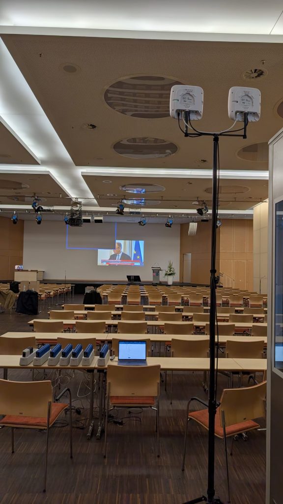 The EUHA Lecture hall has Bettear Auracast equipment installed