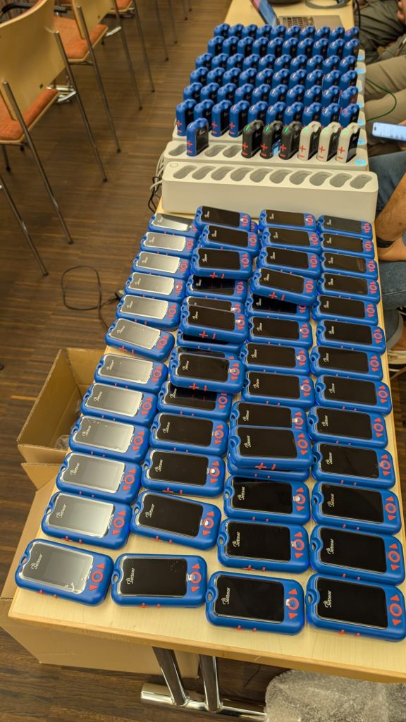 SOme of the Bettear RTX receivers ready and waiting to be used at EUHA