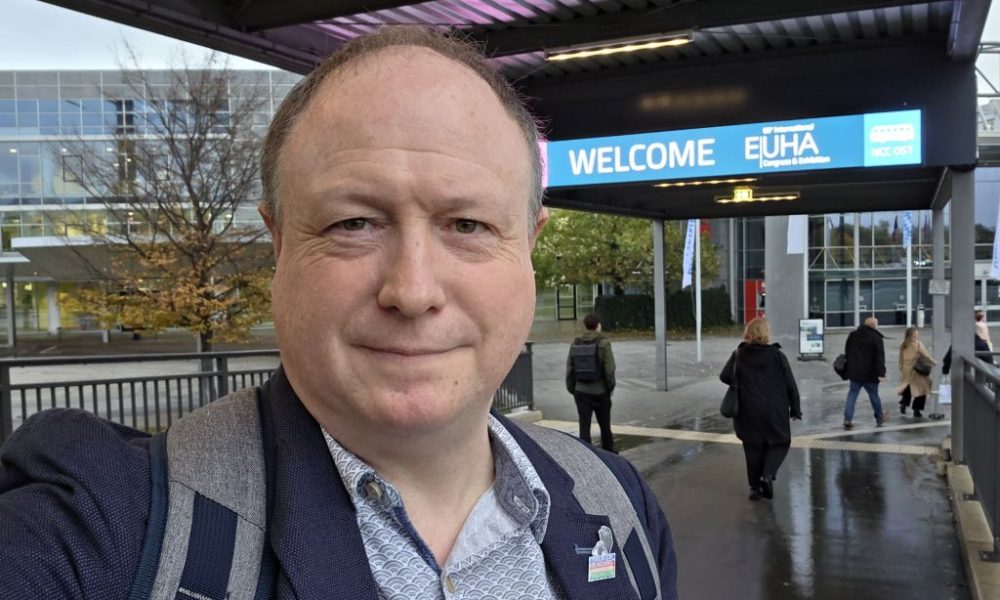 EUHA 2025: Auracast is an integral part of the Nuremberg congress (and we’ve tried it) Phil Creighton outside EUHA