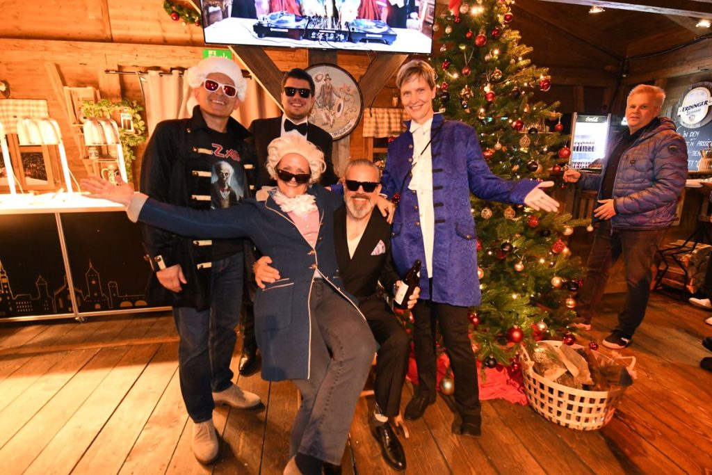 People dressed in clothes similar to that from Mozart's day at the EUHA celebration