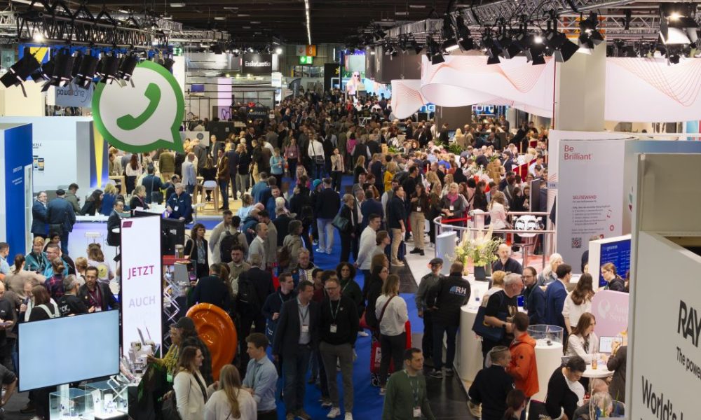 EUHA exhibition area with hundreds of people exploring stands