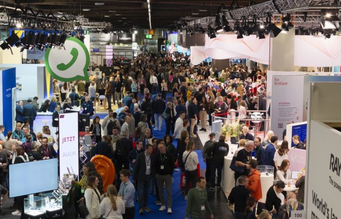 EUHA exhibition area with hundreds of people exploring stands