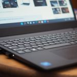 The keyboard on a Windows 11 machine. Microsoft is starting previews of its new shared audio feature